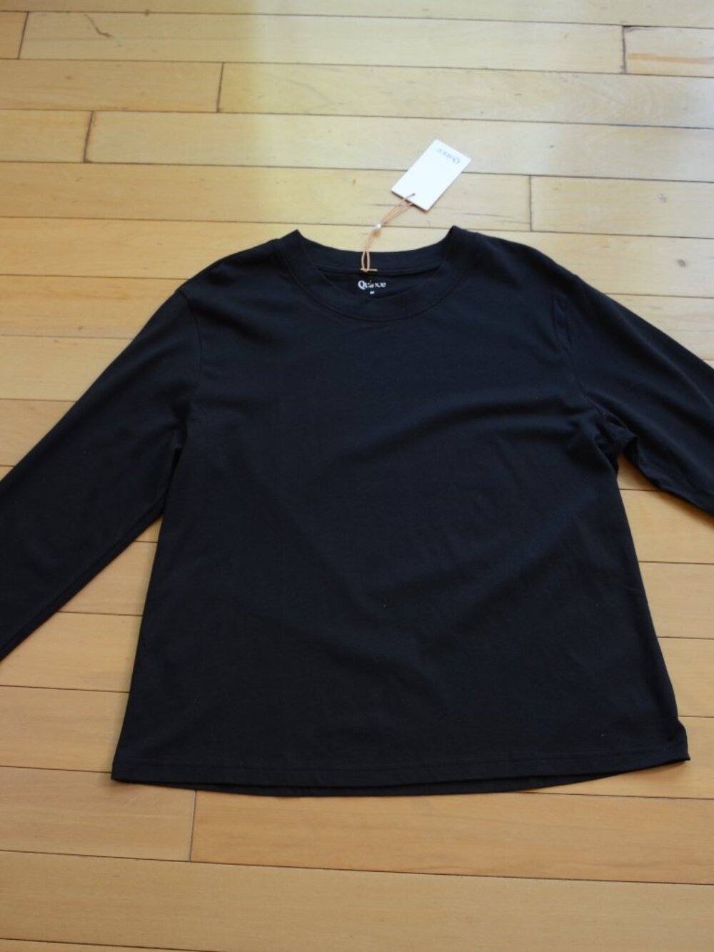 Quince Long Sleeve Tee Top Size M NWT Black